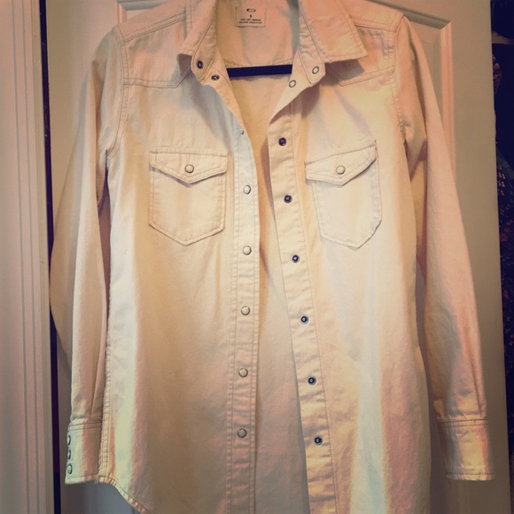 Pins & Needles Tops - Pins + Needles beige cotton button down Pins & Needles Tops - Pins + Needles beige cotton button down